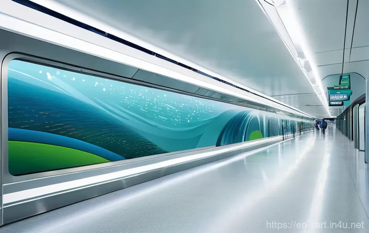 지하철 아트와 컬러 테라피 - Prompt 1: Futuristic Serenity at the Quantum Transit Hub**